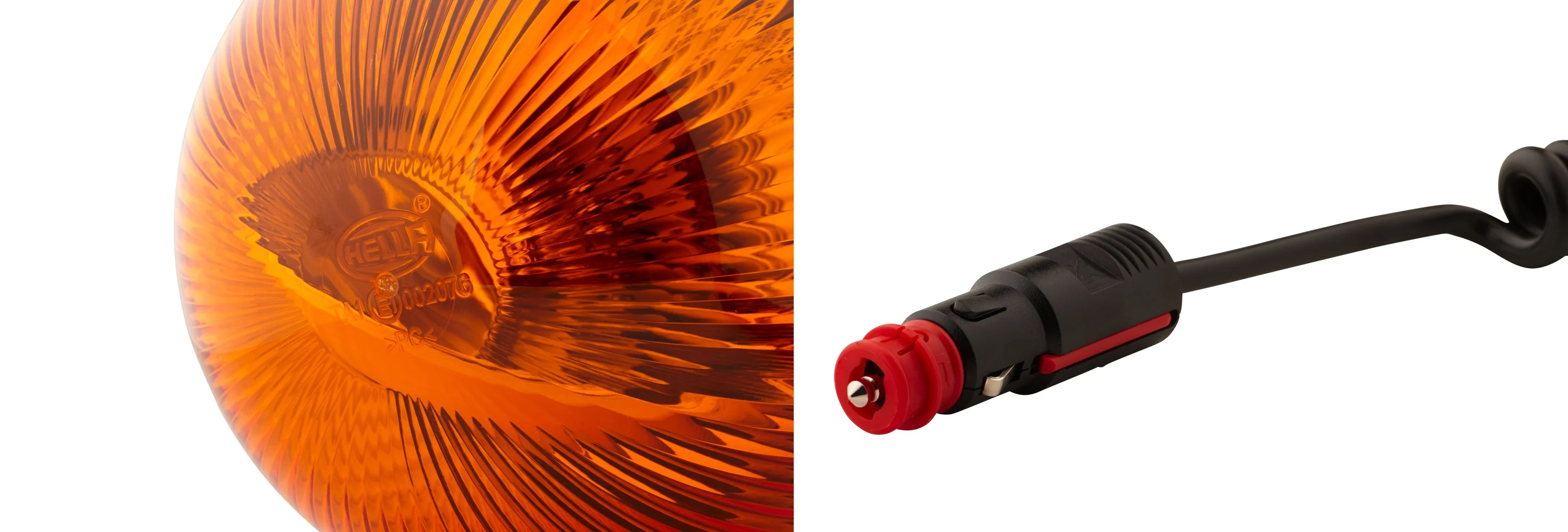 HELLA - 2RL 009 506-301 - Halogen-Rotating Beacon, Rota Compact, 12V, yellow (amber)