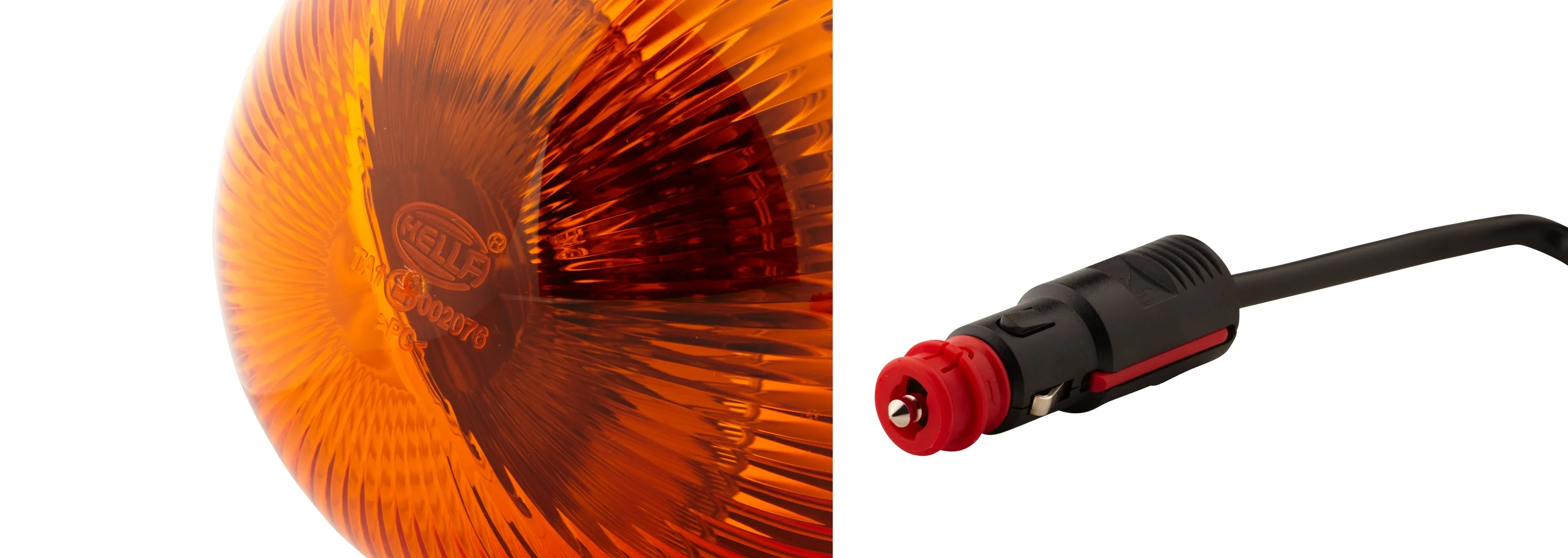 HELLA - 2RL 009 506-311 - Halogen-Rotating Beacon, Rota Compact, 24V, yellow (amber)