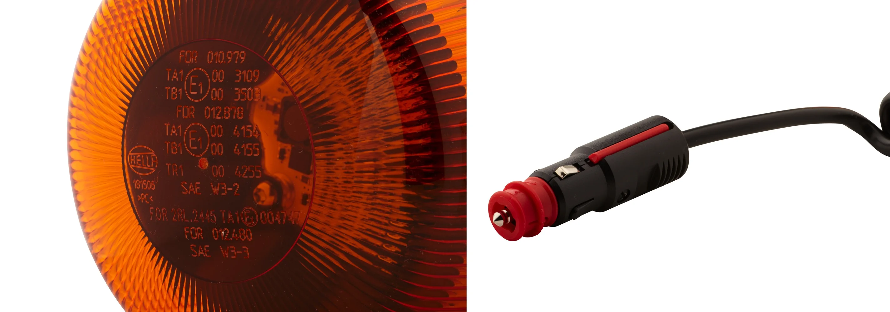 HELLA - 2RL 010 979-021 - LED-Rotating Beacon, RotaLED, 12/24V, yellow (amber)