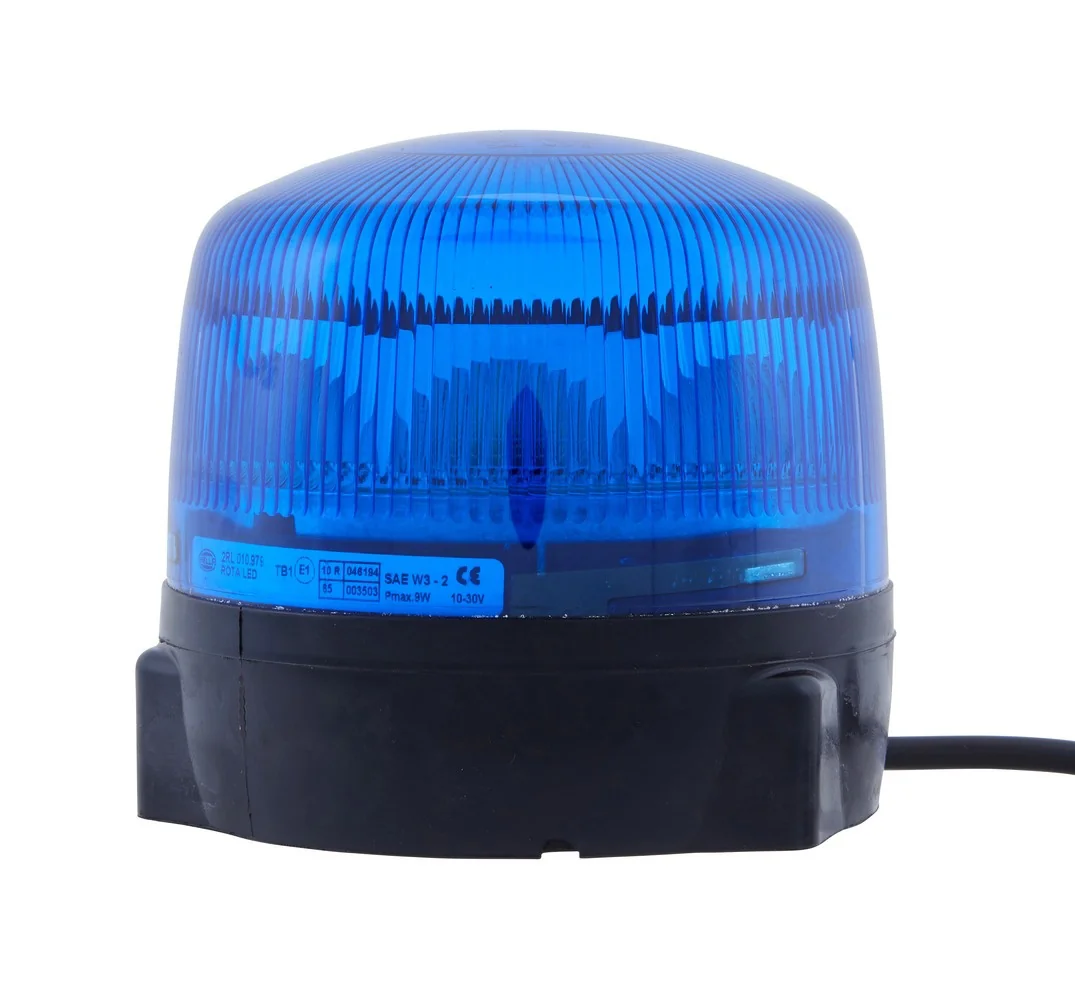 HELLA - 2RL 010 979-121 - LED-Rotating Beacon, RotaLED, 12/24V, Blue
