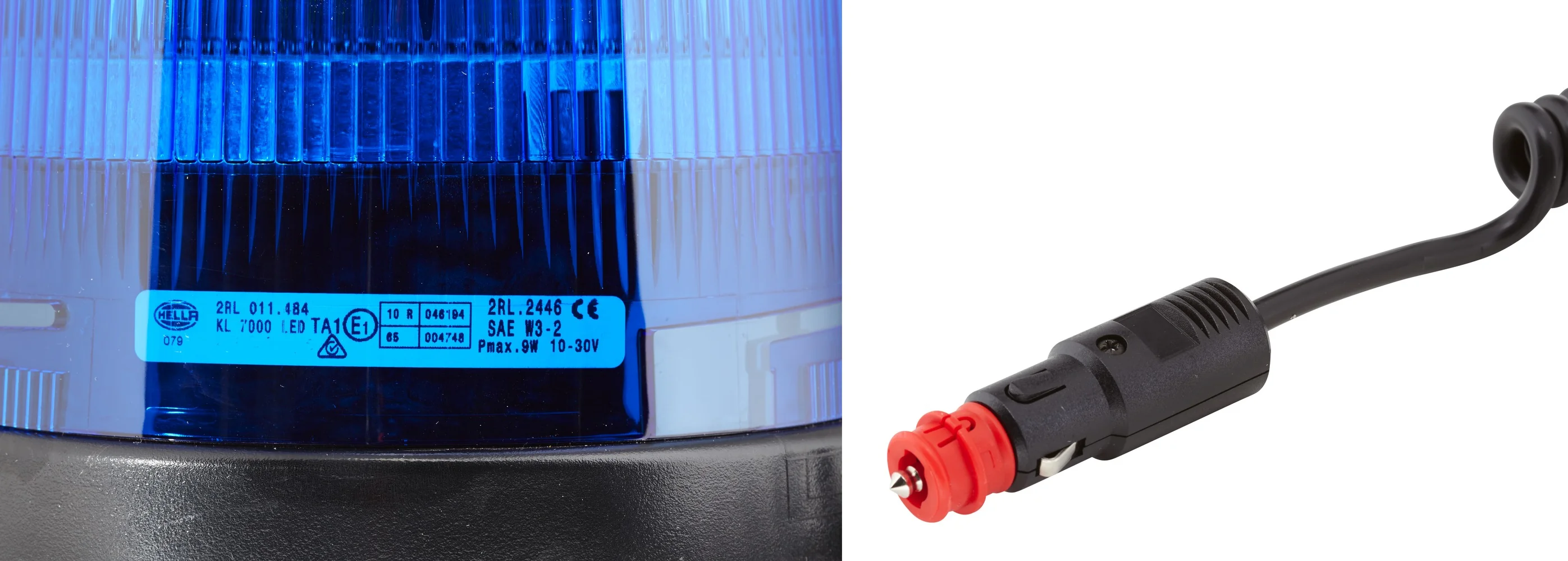 HELLA - 2RL 011 484-121 - LED-Rotating Beacon, KL 7000, 12/24V, Blue