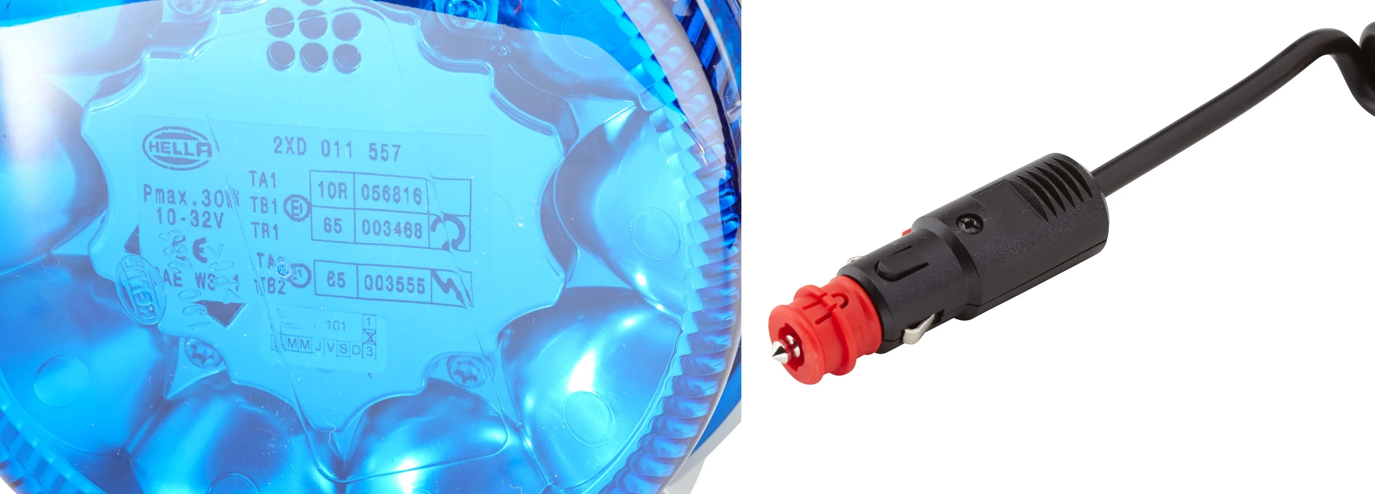 HELLA - 2XD 011 557-311 - LED-Strobe-type Beacon, K-LED 2.0 M, 12/24V, Blue