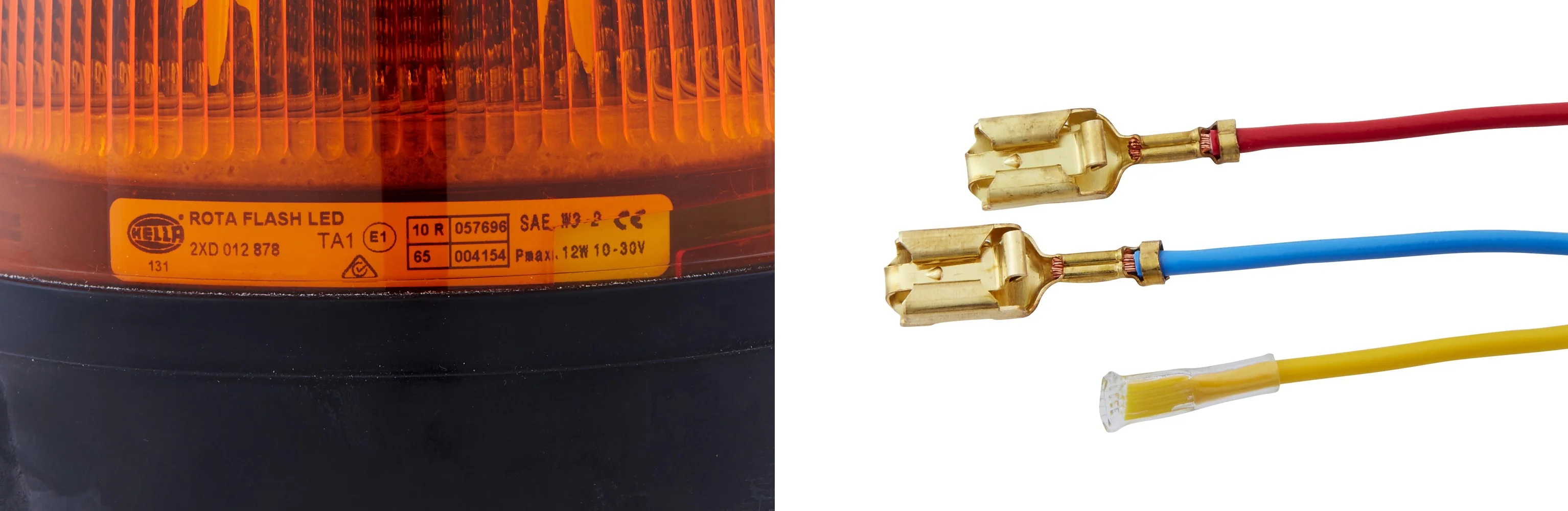 HELLA - 2XD 012 878-001 - LED-Strobe-type Beacon, RotaLED, 12/24V, yellow (amber)