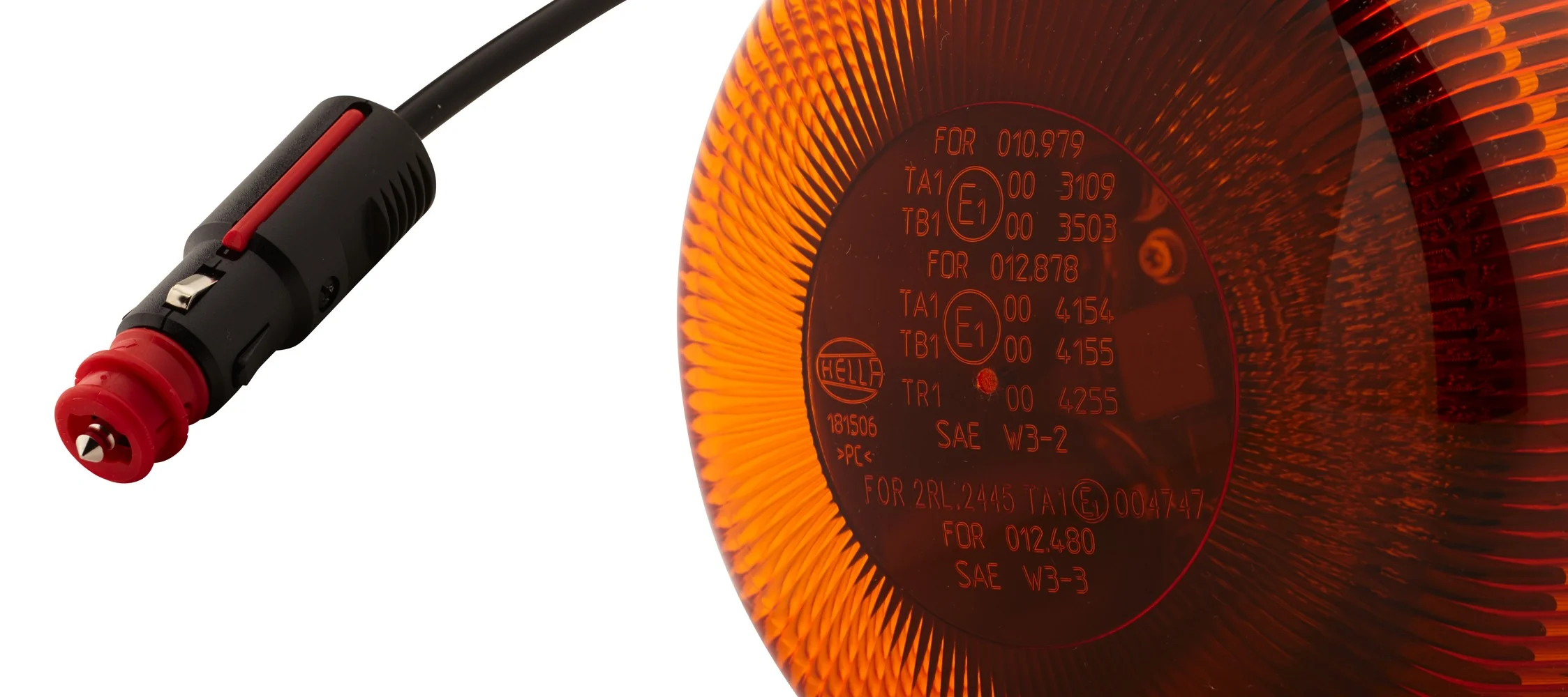 HELLA - 2XD 012 878-021 - LED-Strobe-type Beacon, RotaLED, 12/24V, yellow (amber)