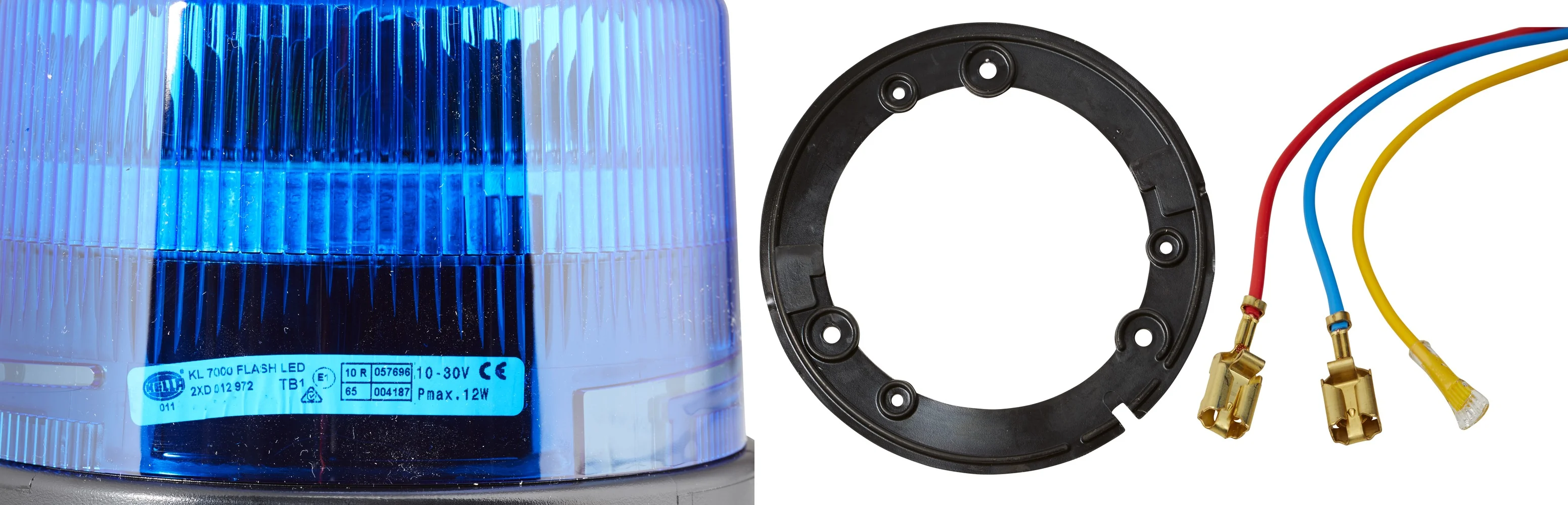 HELLA - 2XD 012 972-101 - LED-Strobe-type Beacon, KL 7000, 12/24V, Blue