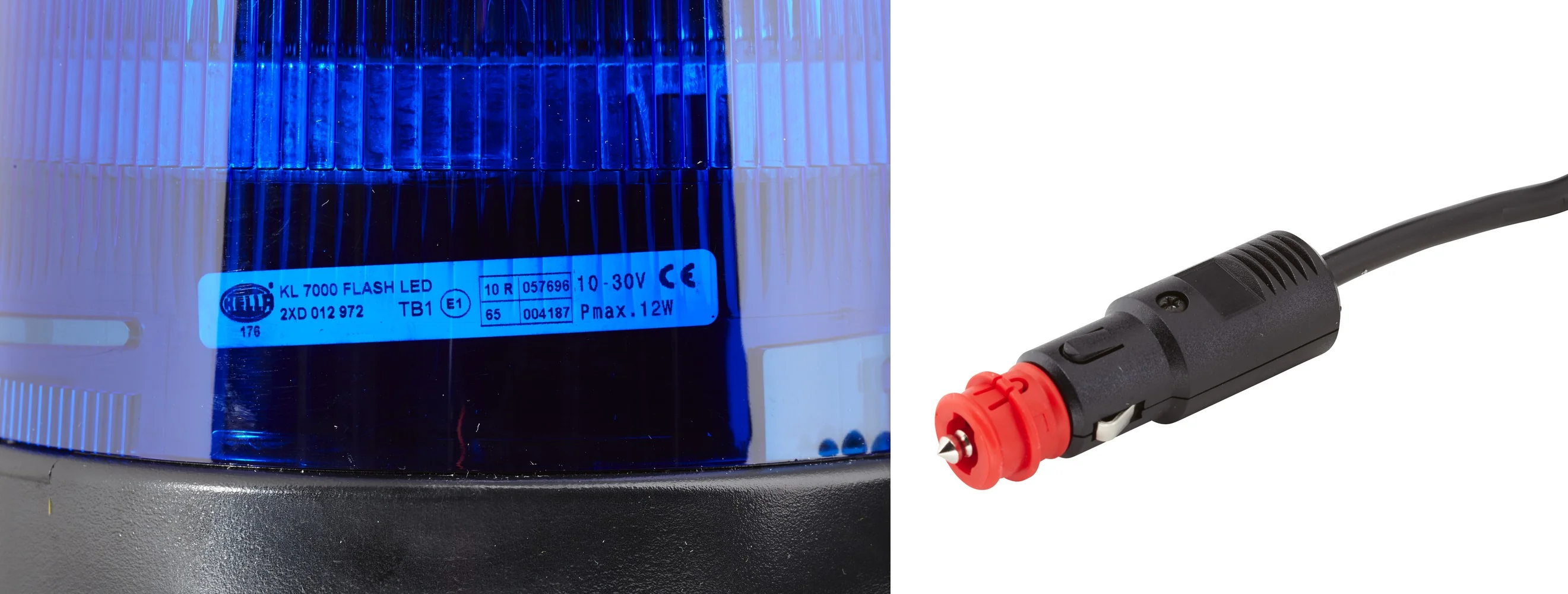 HELLA - 2XD 012 972-121 - LED-Strobe-type Beacon, KL 7000, 12/24V, Blue