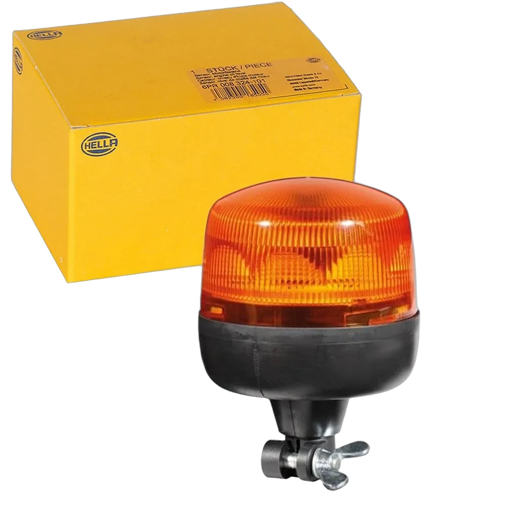 HELLA - 2XD 013 878-011 - LED-Strobe-type Beacon RotaFlash Compact LED, 12/24V, yellow (amber)