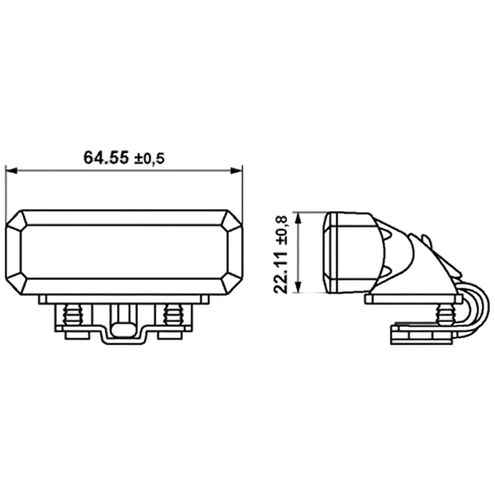 HELLA - 2XD 014 564-701 - LED-Strobe-type Beacon, BST-Round, 12/24V, Red