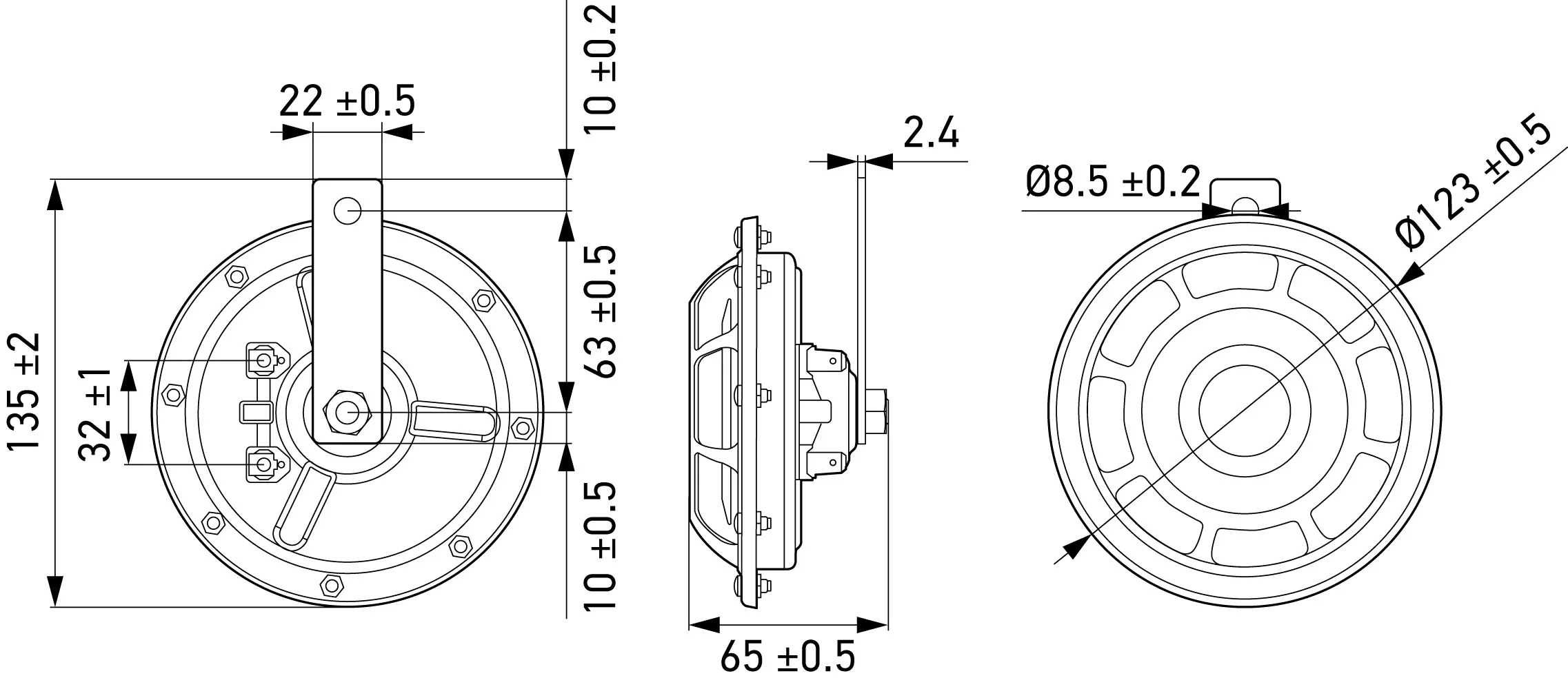 HELLA - 3AG 003 399-801 - Signal Horn, HELLA PERFORMANCE HORN B133 SET, 12V, 118dB(A), Low Tone/High T