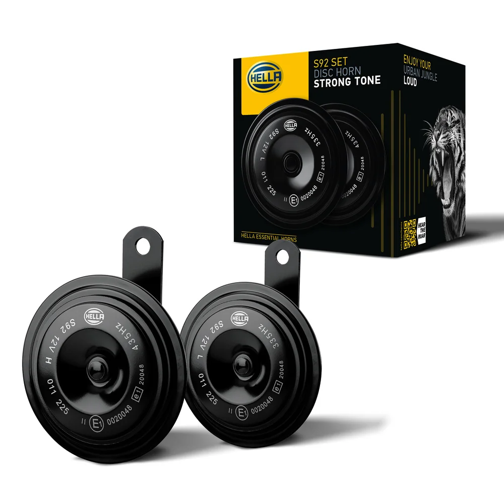 HELLA - 3AM 011 225-871 - Signal Horn, HELLA ESSENTIAL HORN S92 SET, 12V, 113dB(A), High Tone/Low Tone