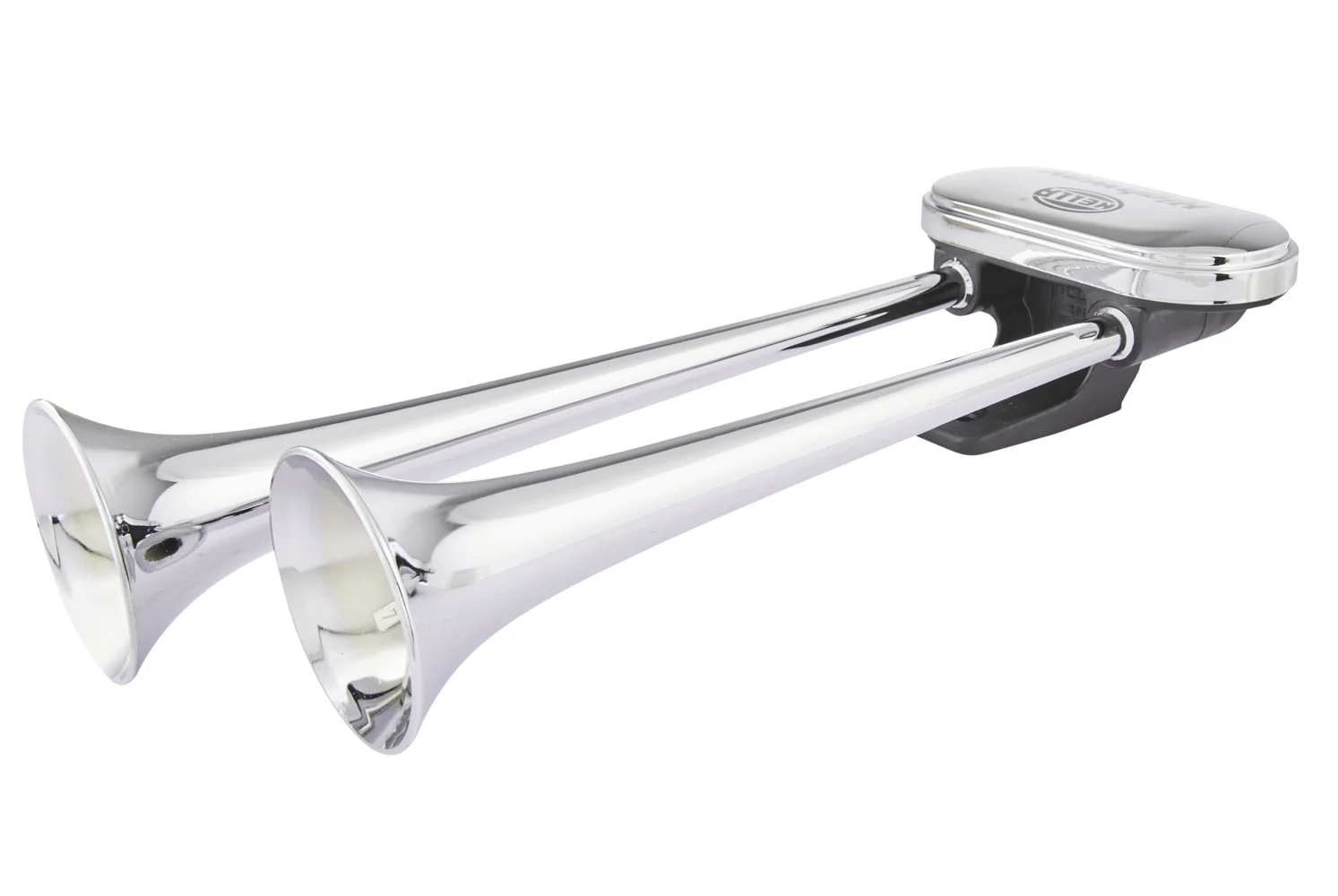 HELLA - 3PB 005 411-901 - Trumpet Horn, 24V, 116dB(A), Low Tone/High Tone, Kit, Quantity: 1