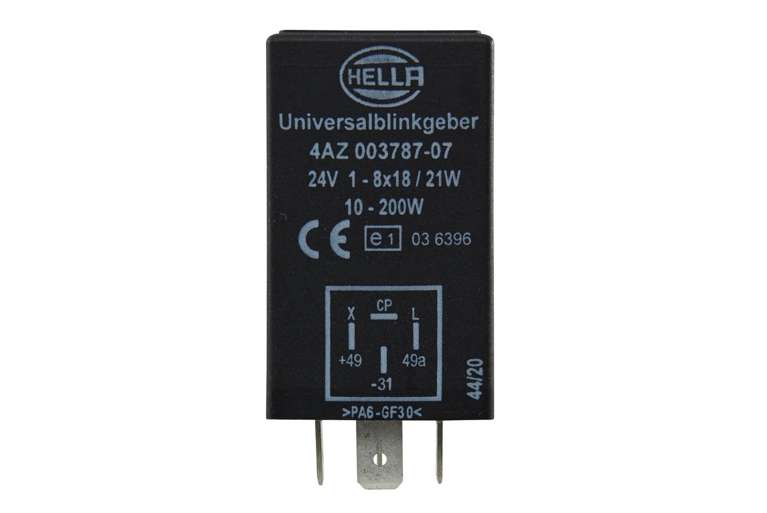 HELLA - 4AZ 003 787-071 - Flasher Unit, 24V, 4-pin connector