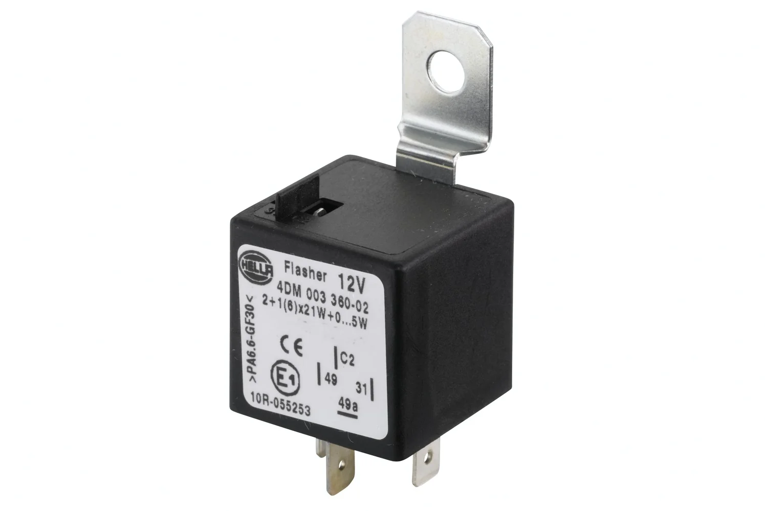 HELLA - 4DM 003 360-021 - Flasher Unit, 12V, 4-pin connector