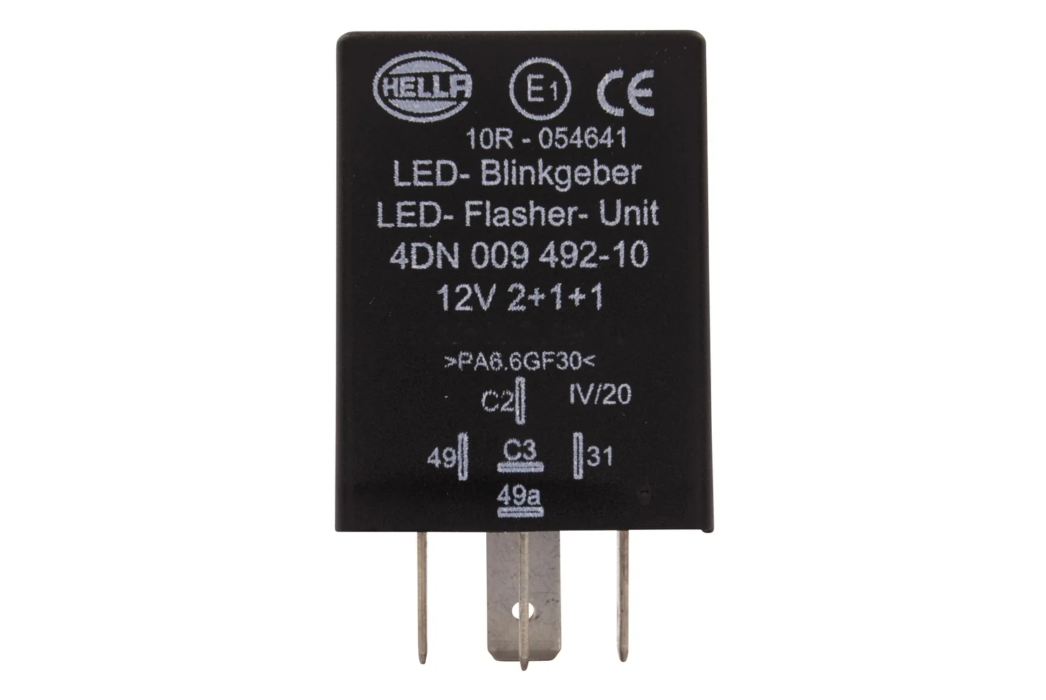 HELLA - 4DN 009 492-101 - Flasher Unit, 12V, 5-pin connector