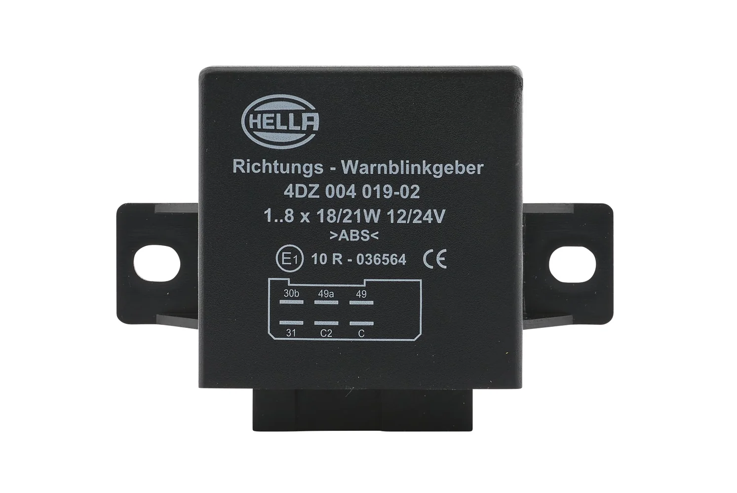 HELLA - 4DZ 004 019-021 - Flasher Unit, 12/24V, 6-pin connector