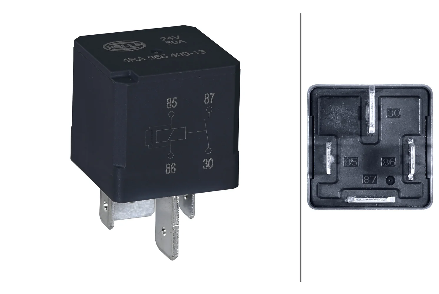 HELLA - 4RA 965 400-131 - Relay, main current, 24V, 4-pin connector