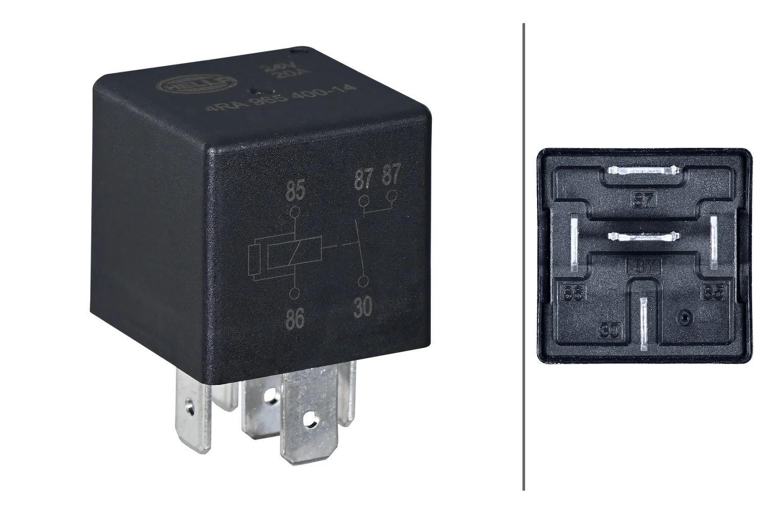 HELLA - 4RA 965 400-141 - Relay, main current, 24V, 5-pin connector