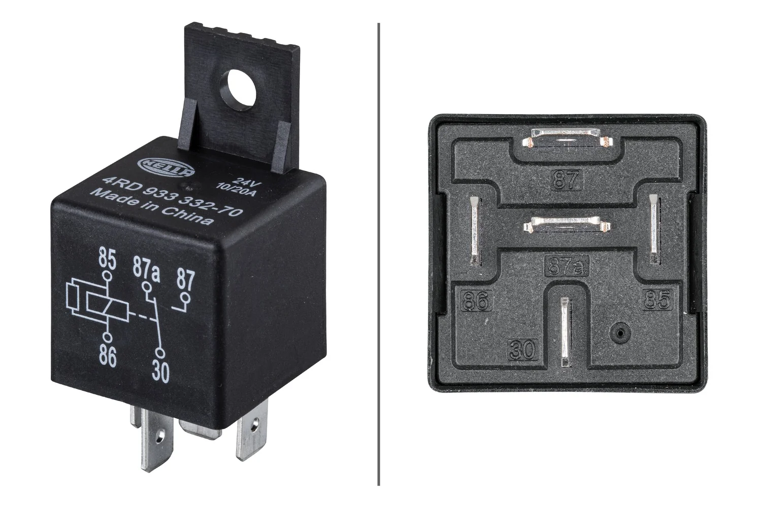 HELLA - 4RD 933 332-701 - Relay, main current, 24V, 5-pin connector, W2, B1