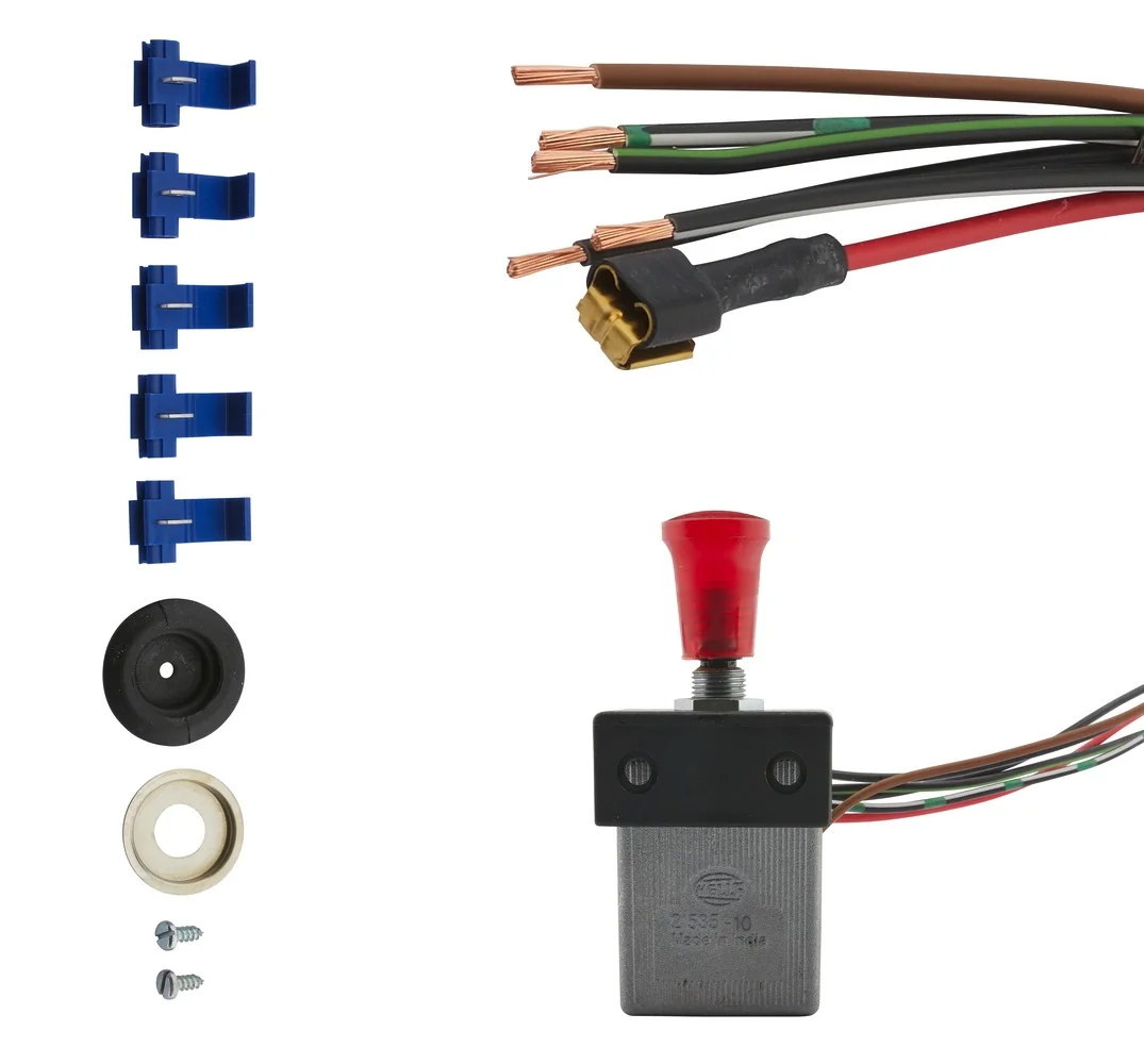 HELLA - 6HD 002 535-101 - Hazard Warning Light Switch, Pull Actuation, 12V