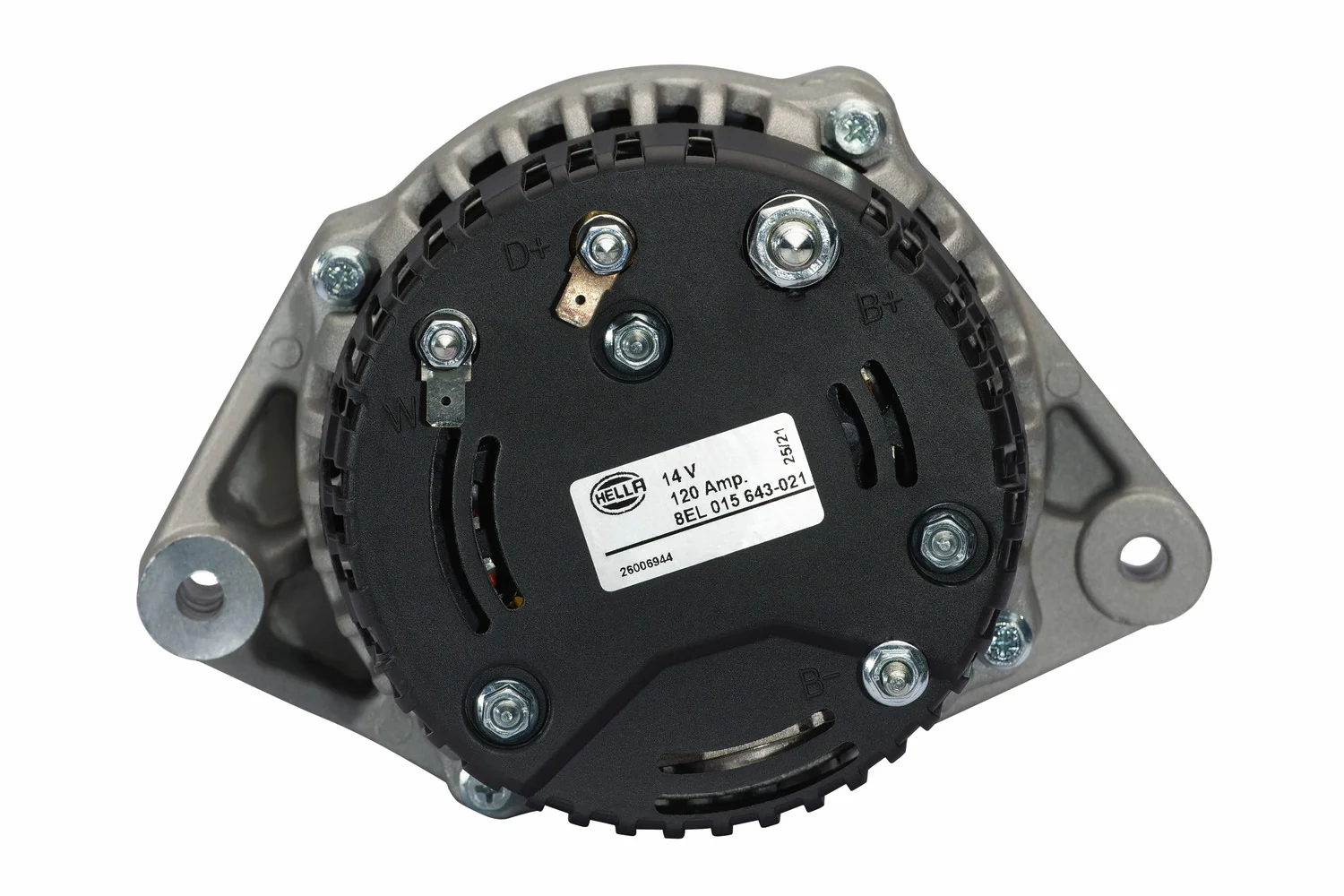 HELLA - 8EL 015 643-021 - Alternator, 12V, 120A, for e.g. Valtra / Fendt