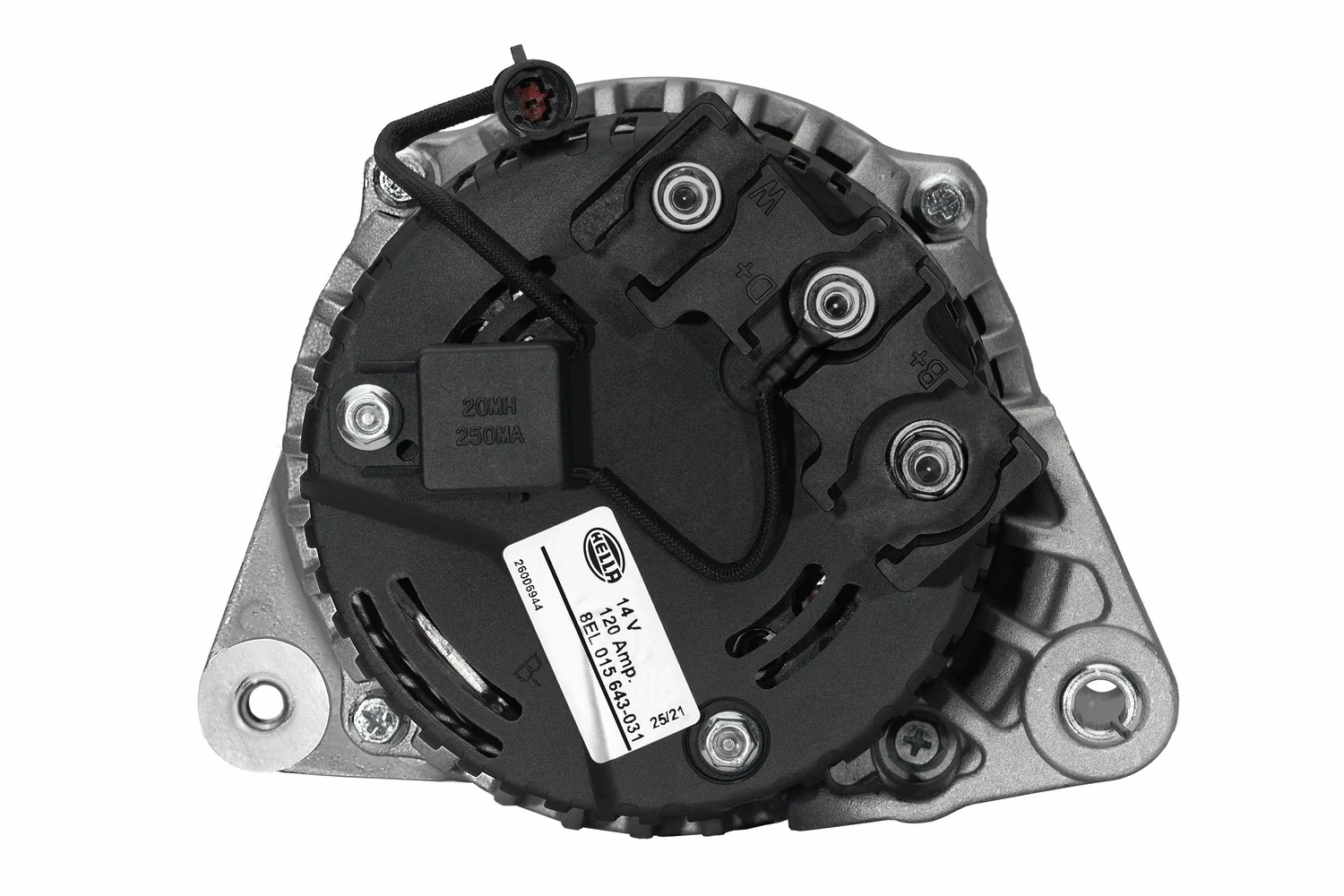 HELLA - 8EL 015 643-031 - Alternator, 12V, 120A, for e.g. Case / New Holland