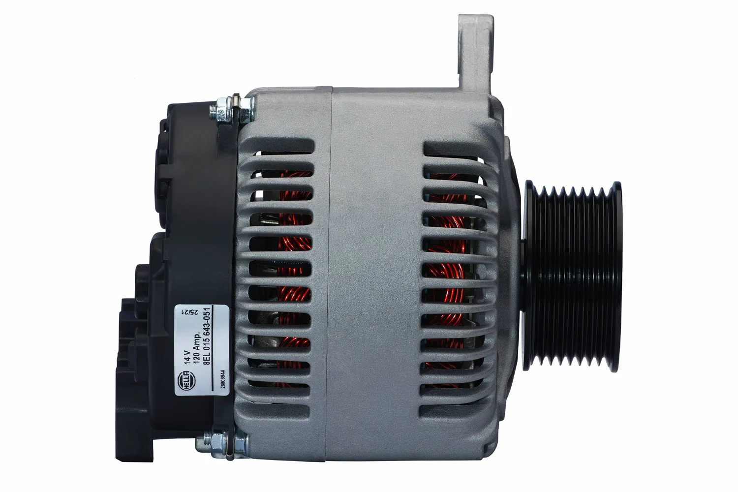 HELLA - 8EL 015 643-051 - Alternator, 12V, 120A, for e.g. CASE / NEW HOLLAND