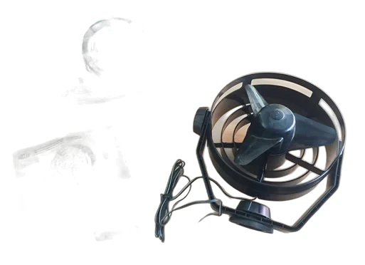HELLA - 8EV 003 361-011 - Fan, Turbo, 24V, 6.5W, 78dB(A), Black, Cable: 1400mm