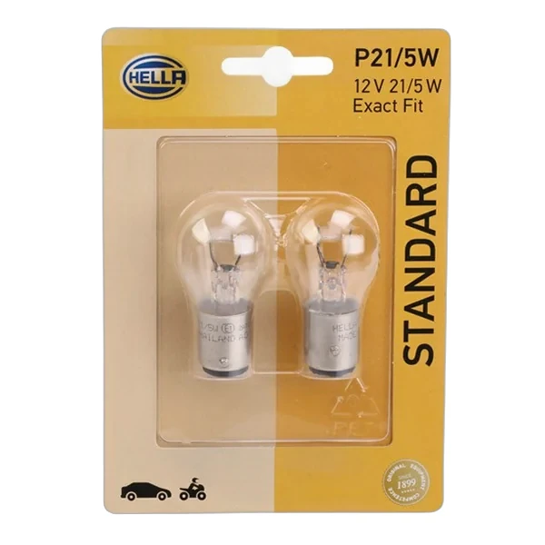 HELLA - 8GD 002 078-123 - Bulb, P21/5W, Standard, 12V, 21/5W, Quantity: 2