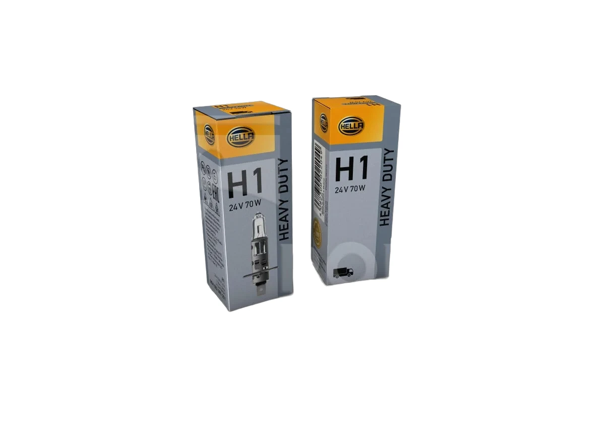 HELLA - 8GH 002 089-251 - Halogen-Bulb, H1, Heavy Duty, 24V, 70W, Quantity: 1