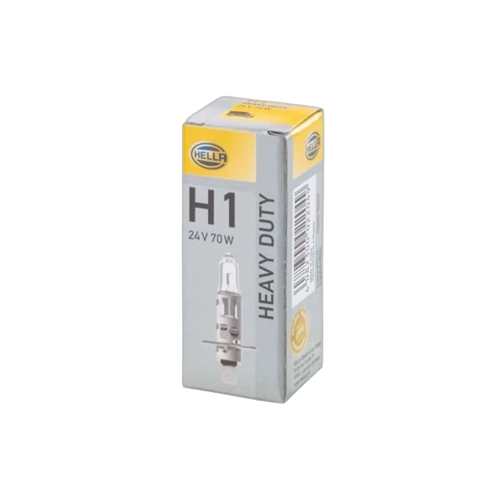 HELLA - 8GH 002 089-253 - Halogen-Bulb, H1, Heavy Duty, 24V, 70W, Quantity: 1