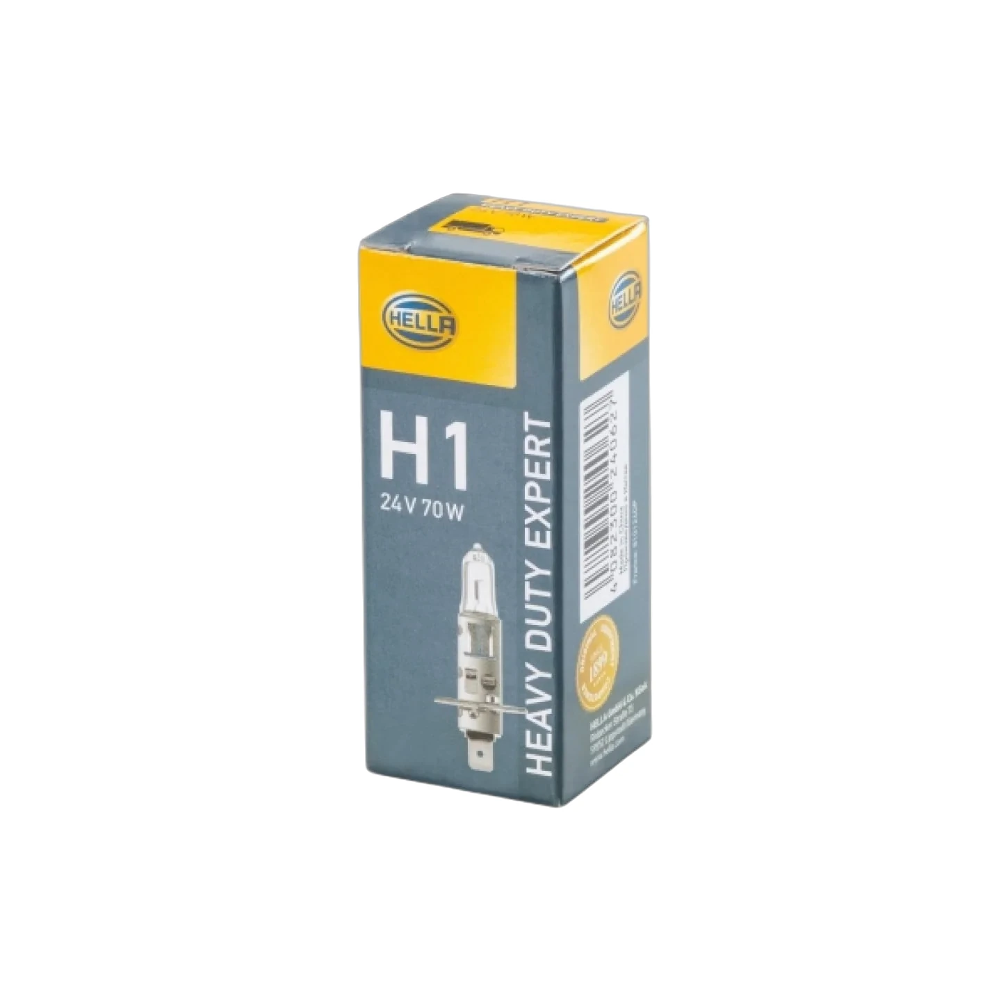 HELLA - 8GH 002 089-253 - Halogen-Bulb, H1, Heavy Duty, 24V, 70W, Quantity: 1