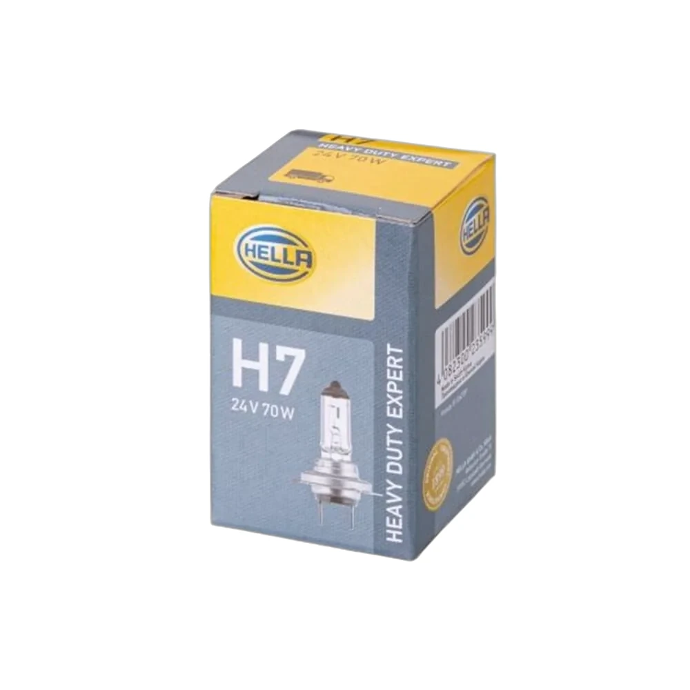 HELLA - 8GH 007 157-231 - Halogen-Bulb, H7/longer service life, Heavy Duty Expert, 24V, 70W, Quantity