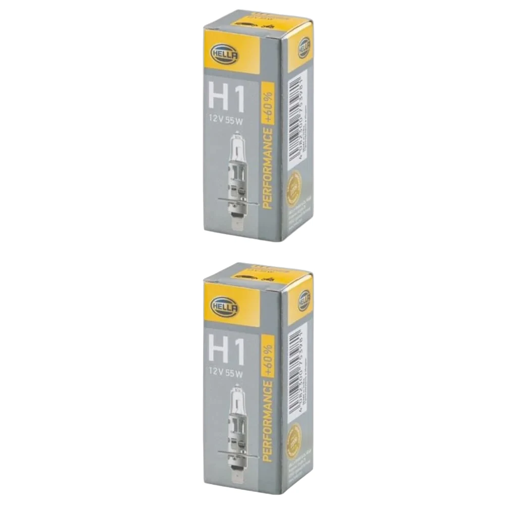 HELLA - 8GH 223 498-211 - Halogen-Bulb, H1, Performance, 12V, 55W, Quantity: 1