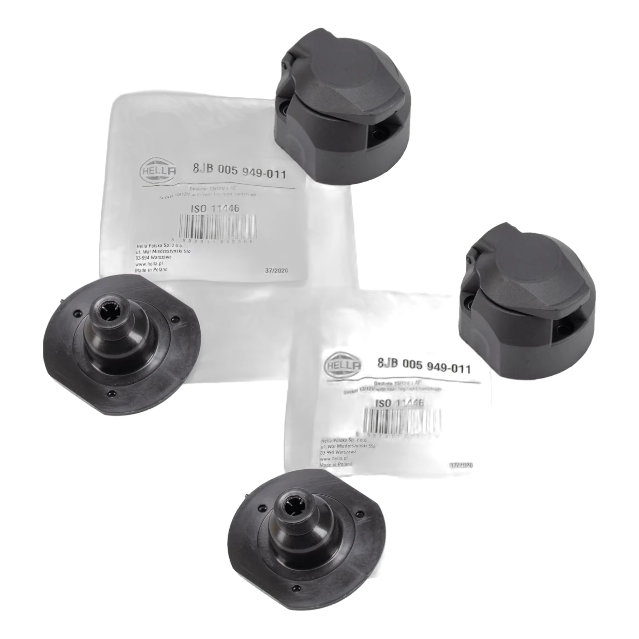 HELLA - 8JB 005 949-011 - Socket, 12V, 13-pin connector, Plug: Screw Contact, Quantity: 1