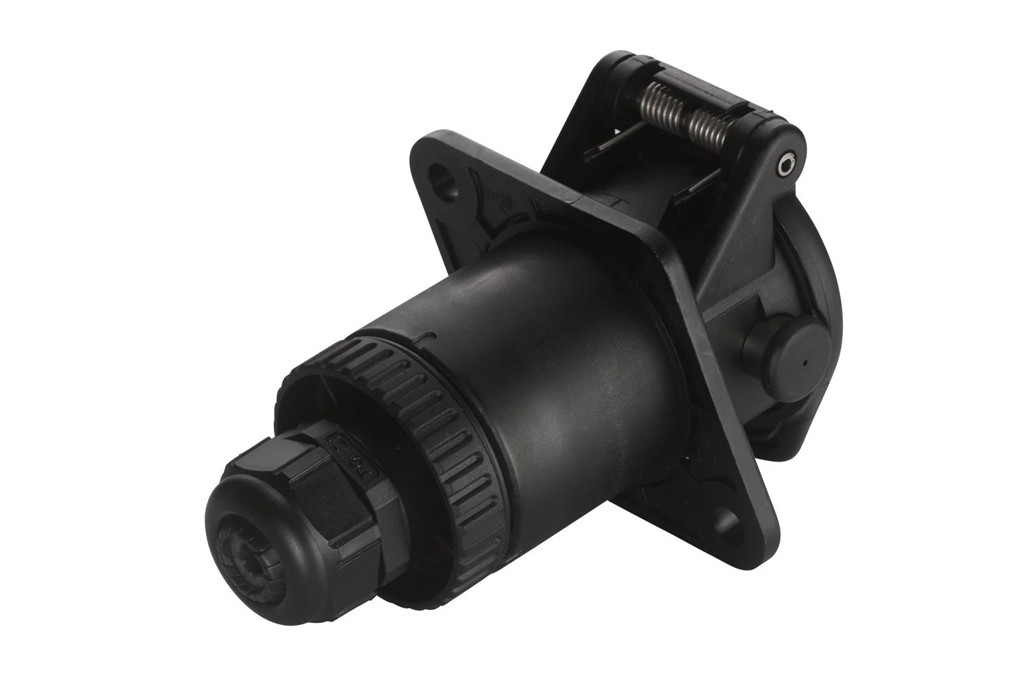 HELLA - 8JB 011 895-001 - Socket, 12V, 7-pin connector, Screw Connection, Plug: Round Plug, Quantity: