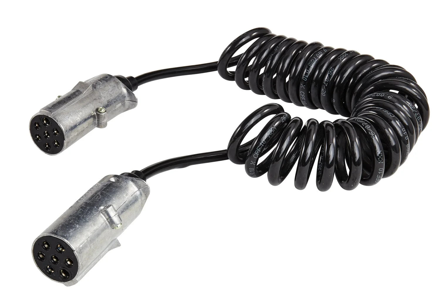 HELLA - 8KA 004 797-071 - Coiled Cable, 7-pin connector, 24V, Metal/PU (Polyurethane), Quantity: 1