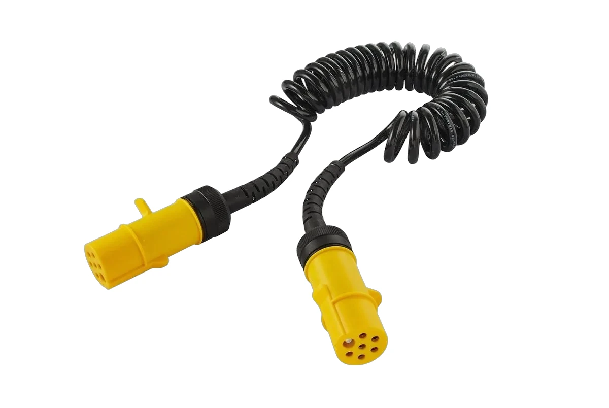 HELLA - 8KA 004 797-101 - Coiled Cable, with fastening clamp, 7-pin connector, 24V, Metal/PU (Polyuret