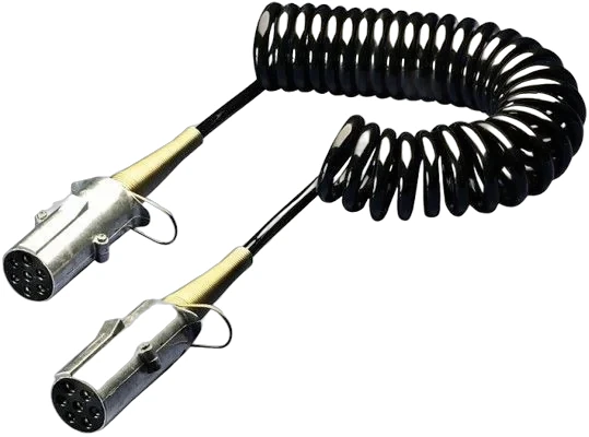 HELLA - 8KA 004 797-101 - Coiled Cable, with fastening clamp, 7-pin connector, 24V, Metal/PU (Polyuret