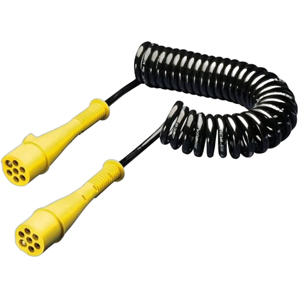 HELLA - 8KA 007 965-011 - Coiled Cable, 7-pin connector, 24V, PU (Polyurethane), Quantity: 1