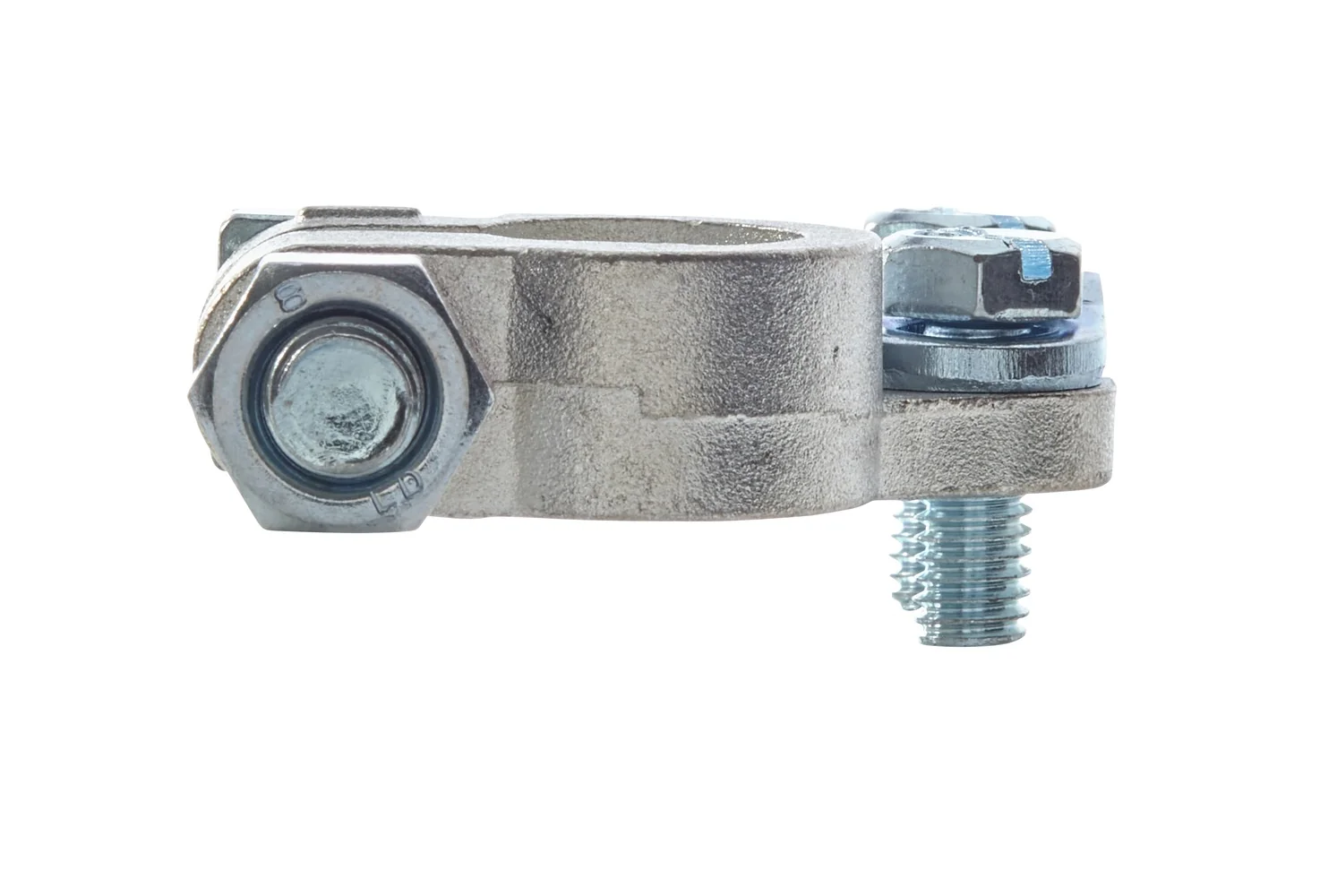 HELLA - 8KX 043 021-031 - Battery Terminal Clamp, for negative terminal/Cast Part, Battery Terminal Ø: 1
