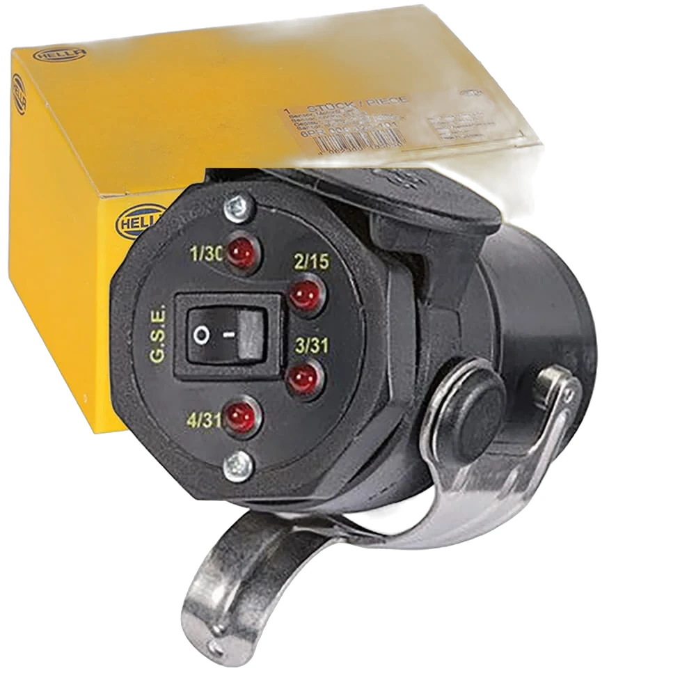 HELLA - 8PD 004 508-001 - Tester, trailer socket, 12V, 7-pin connector