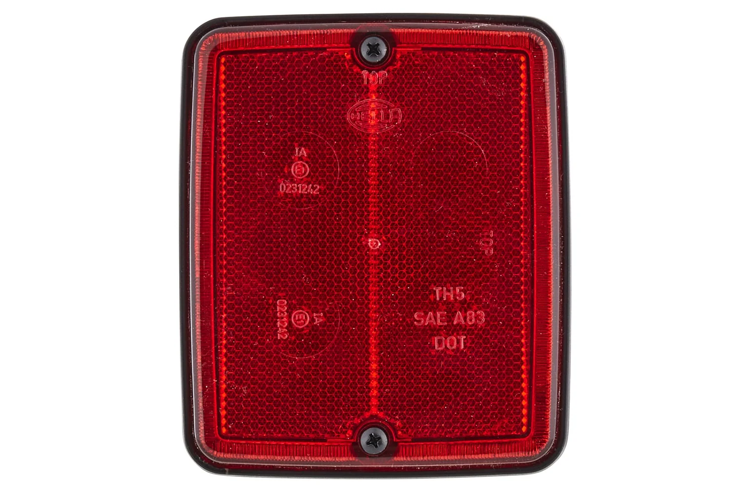 HELLA - 8RA 003 660-007 - Reflector, Lens Colour: Red, rectangular, mounting/Screw Connection