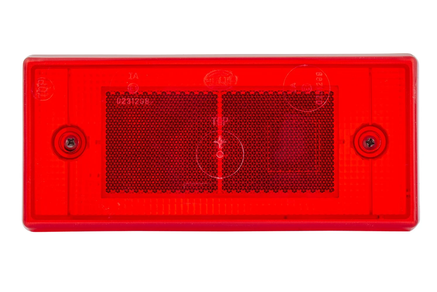 HELLA - 8RA 003 734-101 - Reflector, Lens Colour: Red, rectangular, Screw Connection/mounting