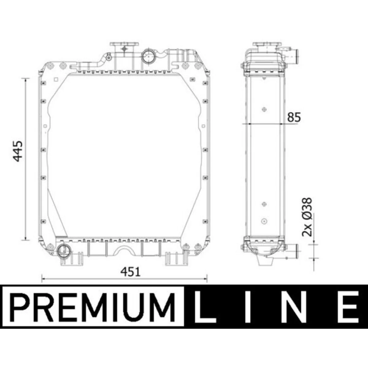 Mahle - CR 2288 000P - Coolant cooler for NEW HOLLAND
