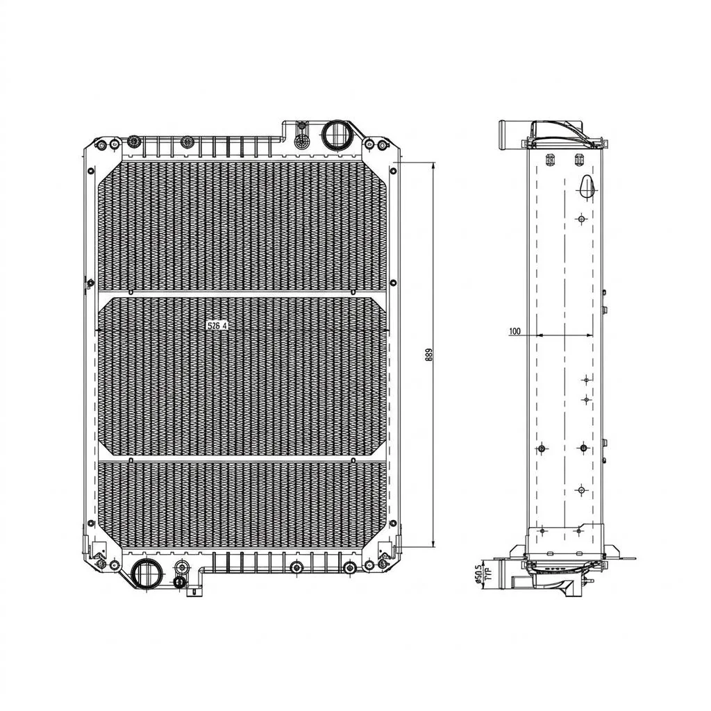 Nrf - 54074 - Engine Cooling Radiator