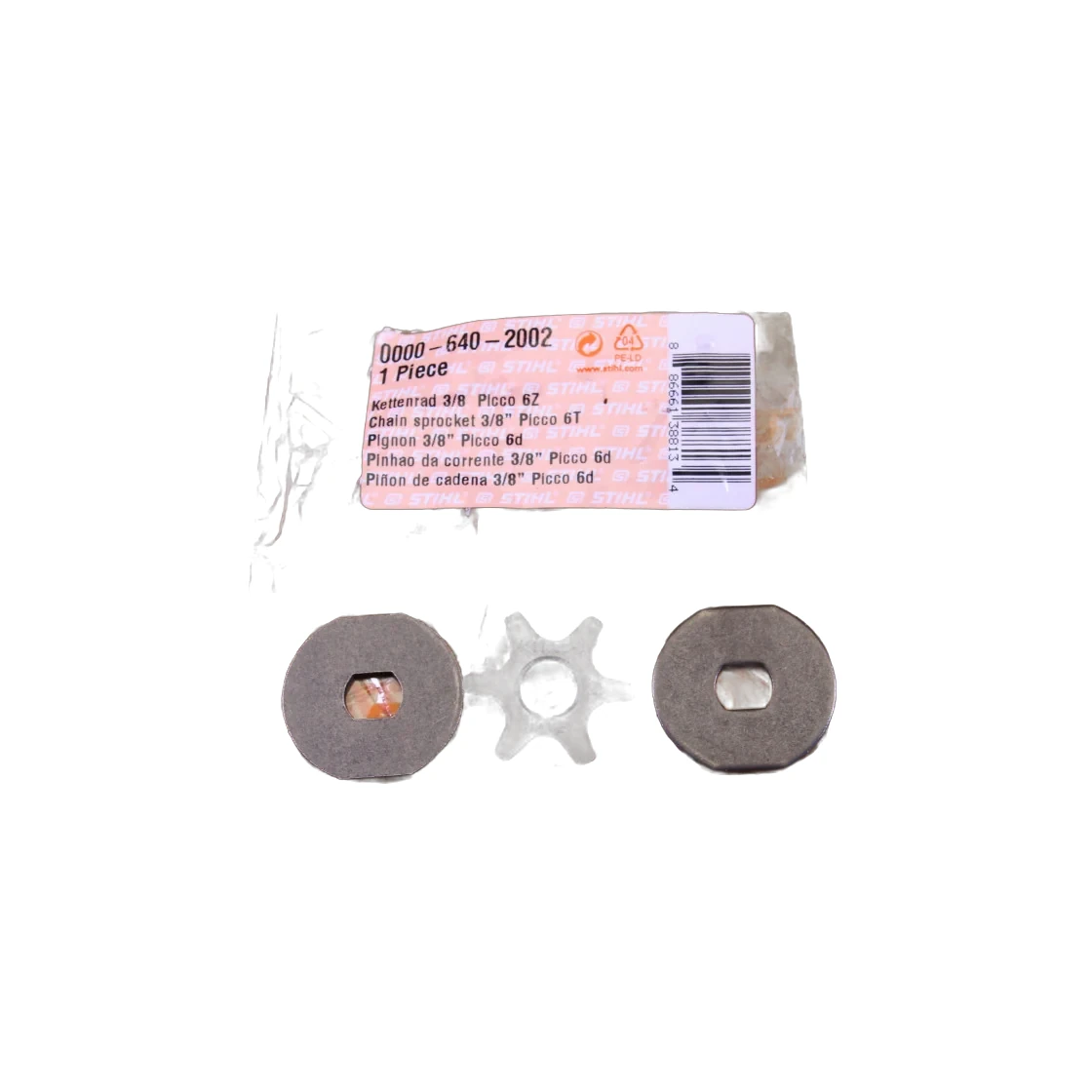 Stihl - 0000-640-2002 - Chain Sprocket 3/8 Inches P 6 T
