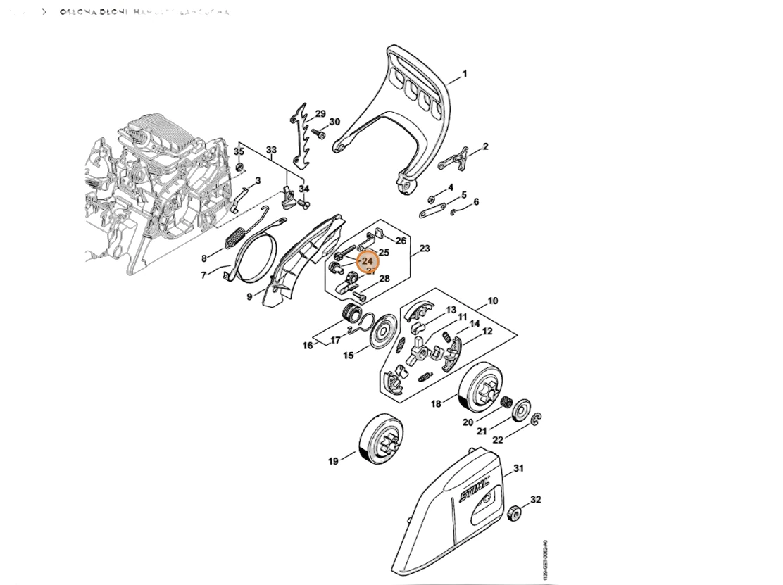 Stihl - 1123-007-1004 - Front Sprocket/Screw Set
