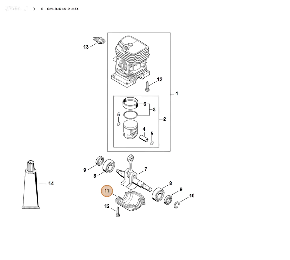 Stihl - 1130-021-2502 - Crankcase