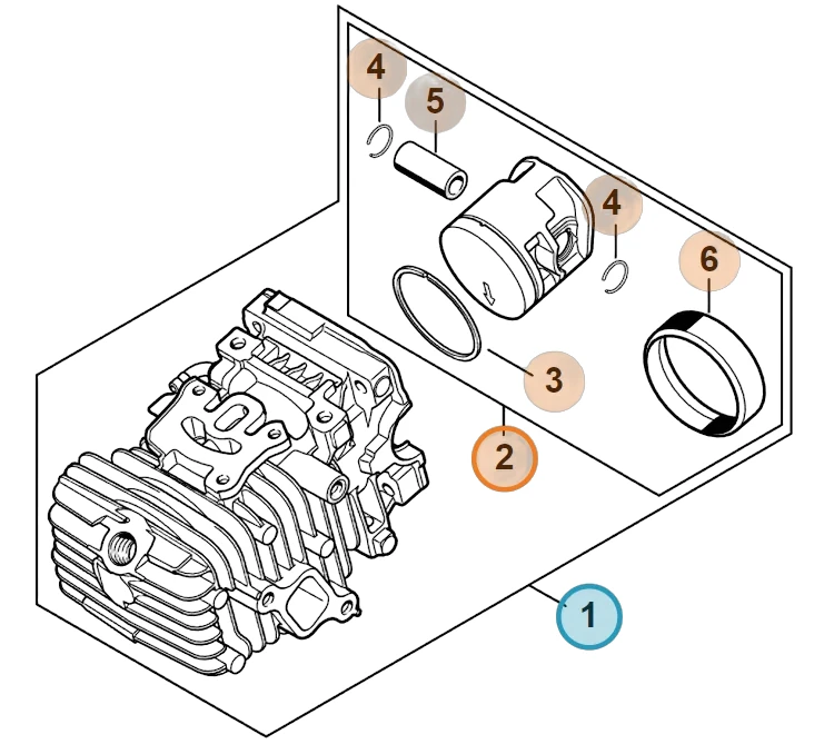 Stihl - 1137-030-2012 - Piston Diameter 38 mm
