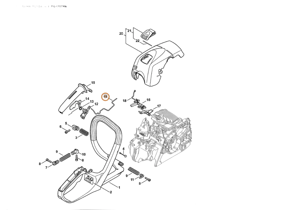 Stihl - 1139-182-1500 - Main Throttle Control Cable